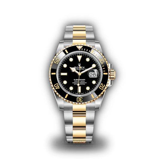 ROLEX SUBMARINER BLACK AND GOLD
