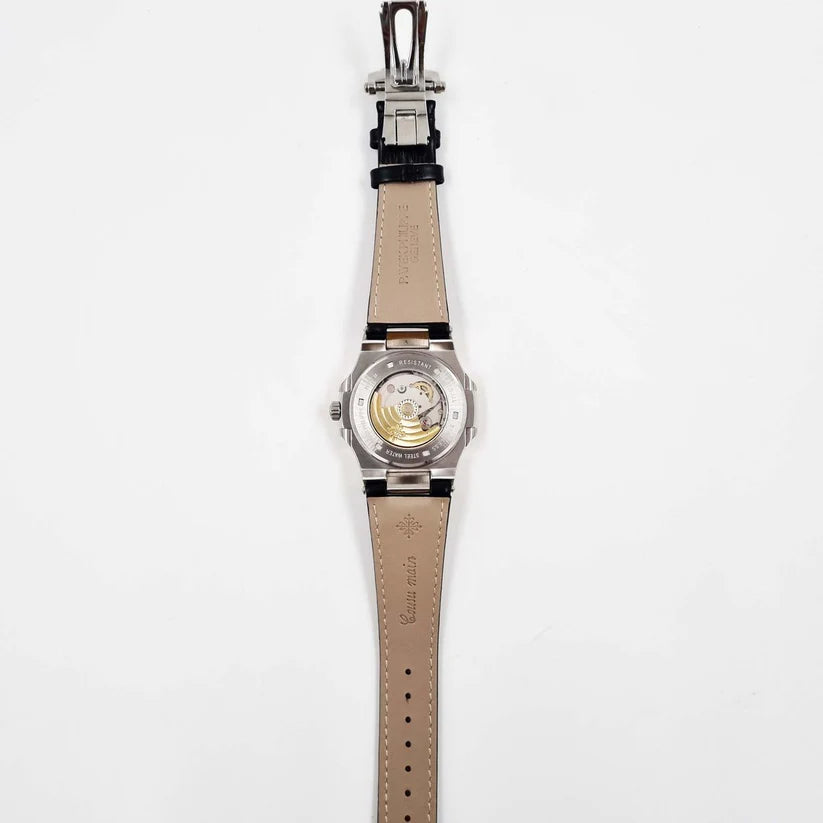 Patek Philippe Nautilus Black Leather