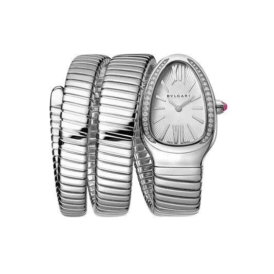 BVLGARI SER PENTI TUBO SILVER 3 SPIRAL