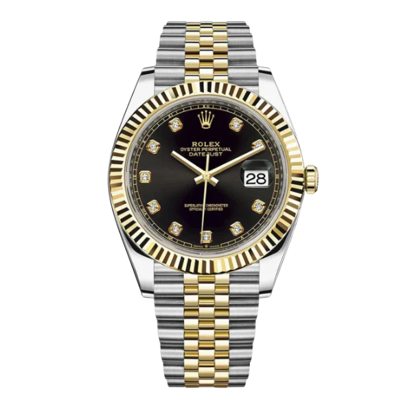 Rolex Datejust 36mm 2 Tones Black Case For Women