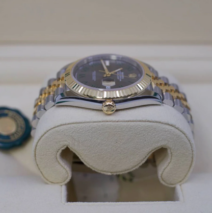 Rolex Datejust 41mm - Slate Grey Wimbledon Roman Dial-Yellow Gold Jubilee Bracelet