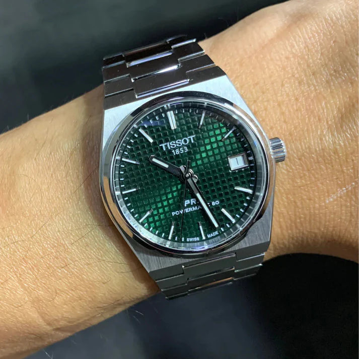 TISSOT PRX POWERMATIC 80 40mm GREEN FOR MEN
