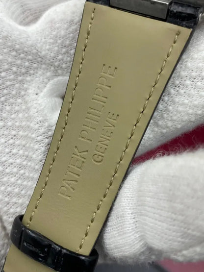 Patek Philippe Nautilus Black Leather