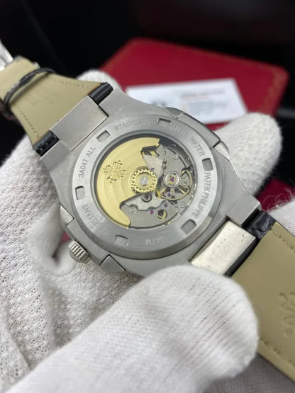 Patek Philippe Nautilus Black Leather