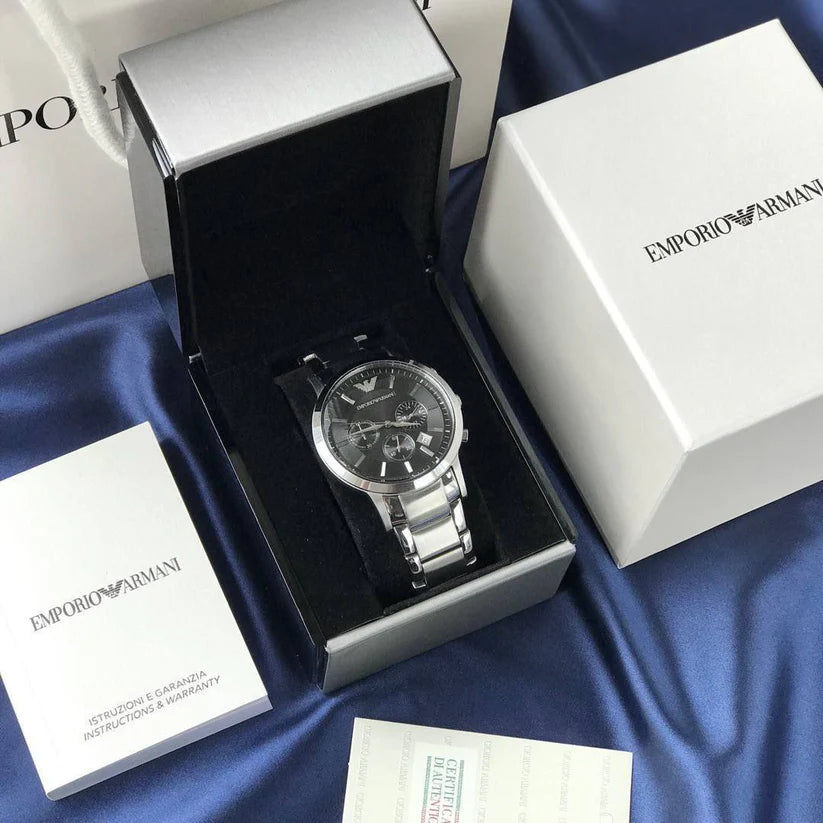 EMPORIO ARMANI Classic AR2434 Stainless Steel Silver Men's