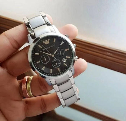 EMPORIO ARMANI Classic AR2434 Stainless Steel Silver Men's