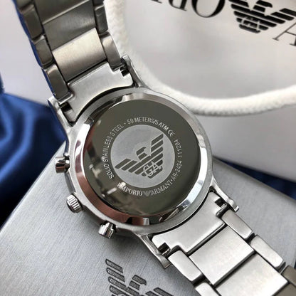 EMPORIO ARMANI Classic AR2434 Stainless Steel Silver Men's