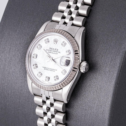 Rolex Datejust 36mm White Background Automatic Jubilee For Women