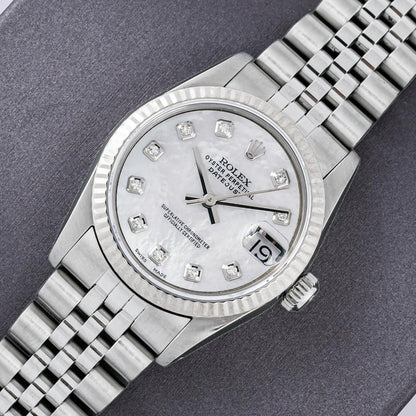 Rolex Datejust 36mm White Background Automatic Jubilee For Women